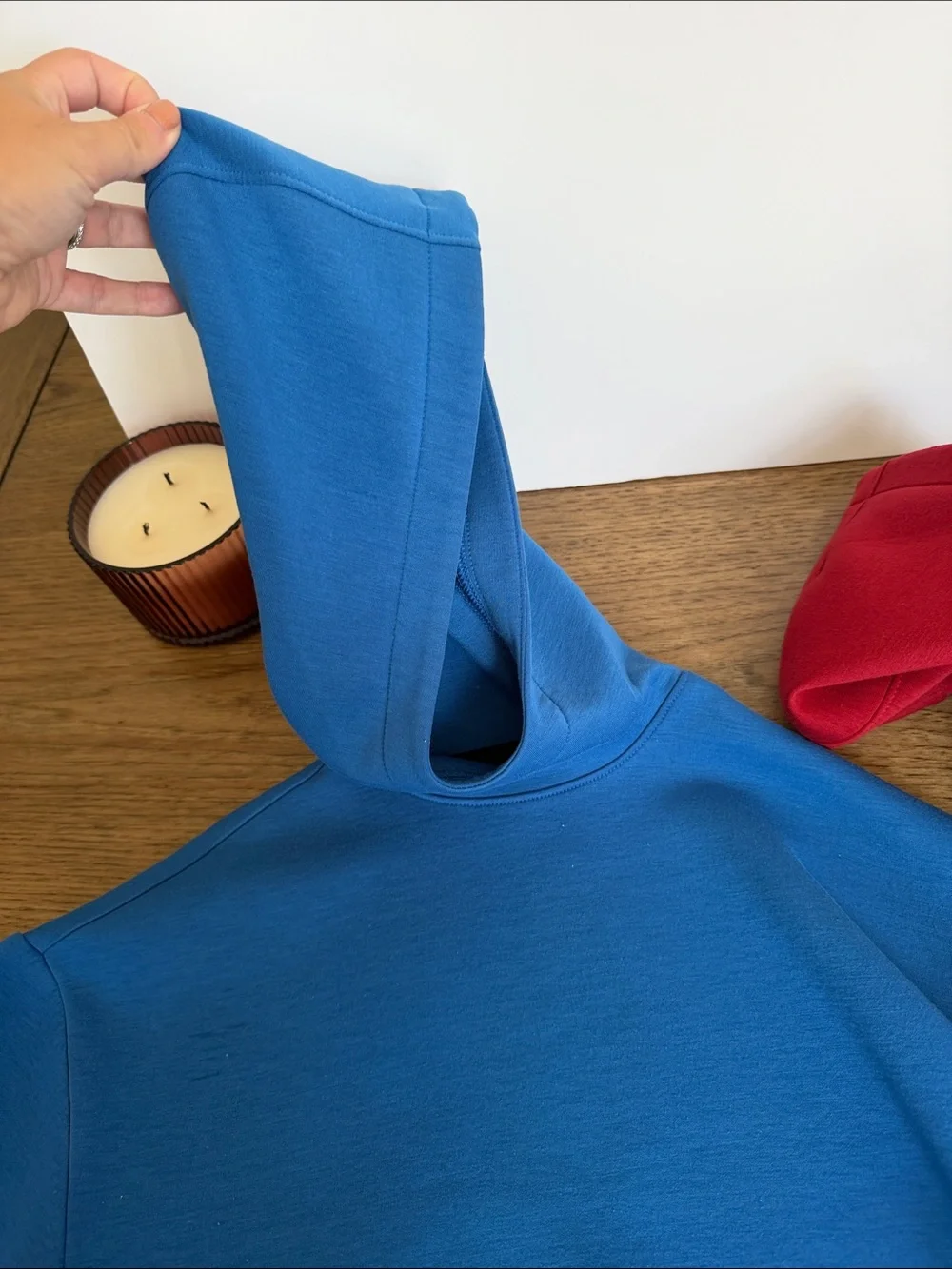 Old Navy Red/Blue Active Bounce Fleece Hooded Sweatshirt - Kids
